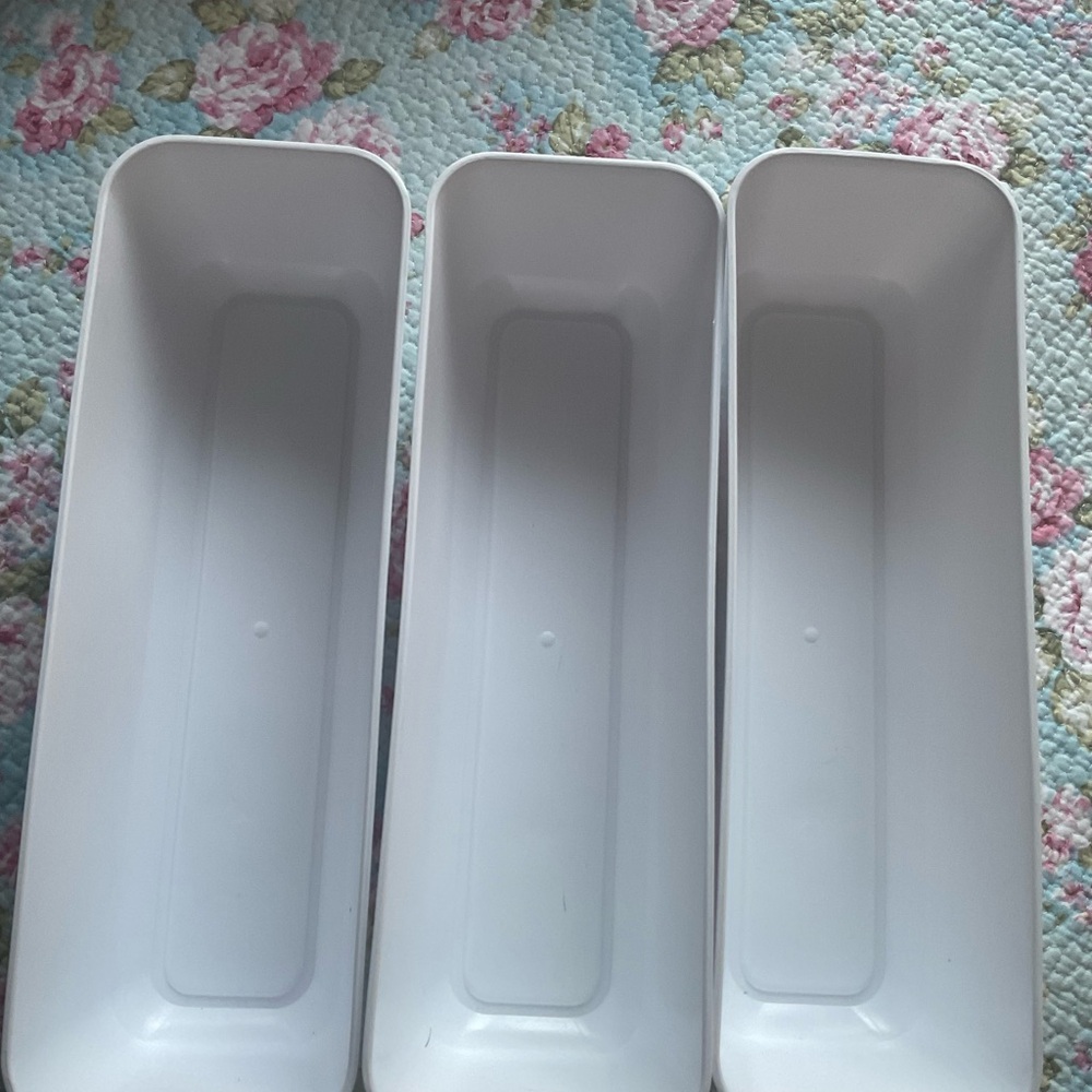 White Storage Bins Set